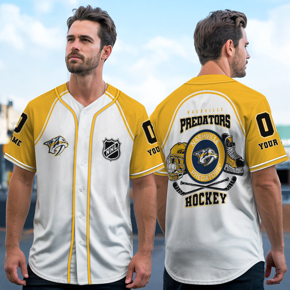 Nashville Predators Baseball Jersey New Collection NHL AZTGBJS000079