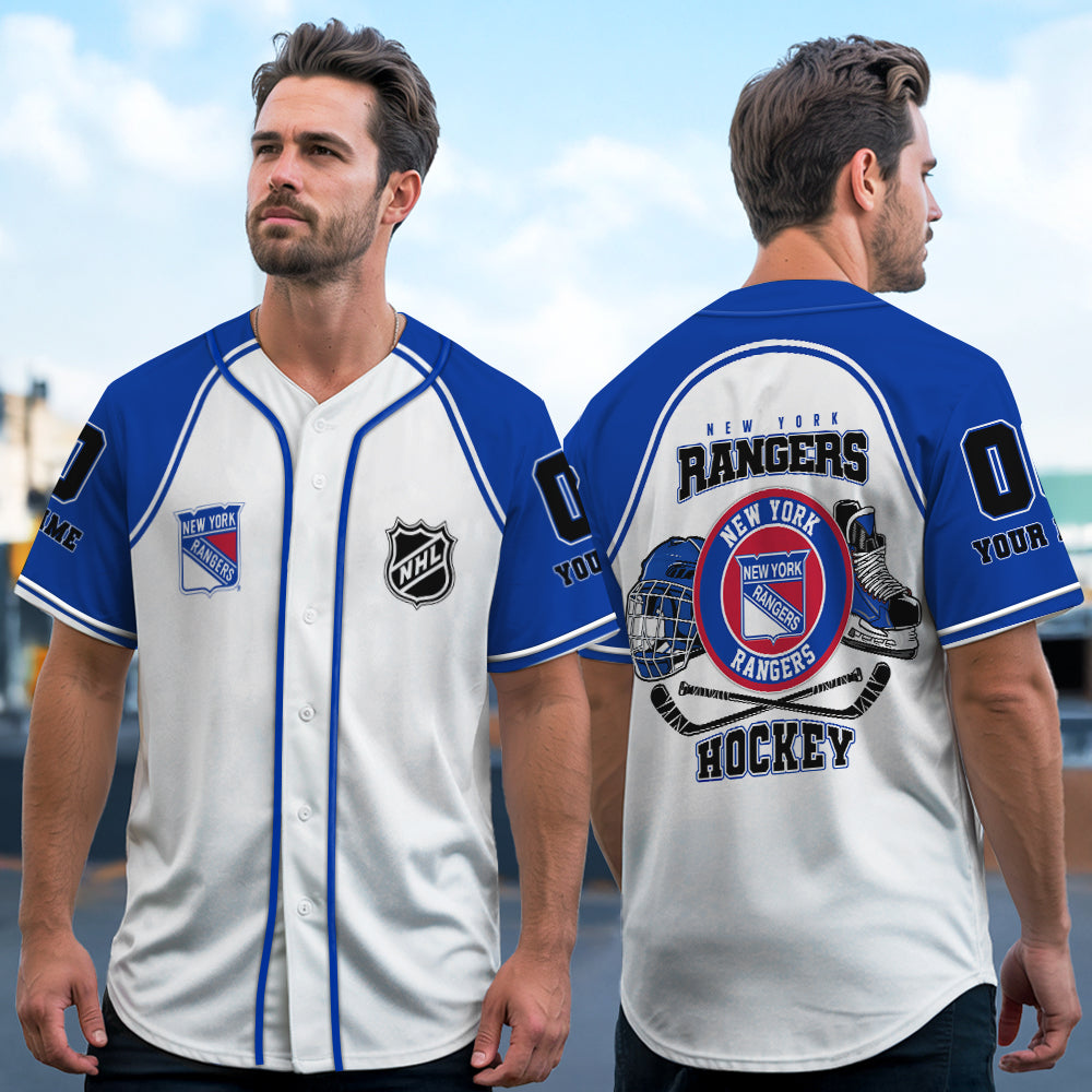 New York Rangers Baseball Jersey New Collection NHL AZTGBJS000082