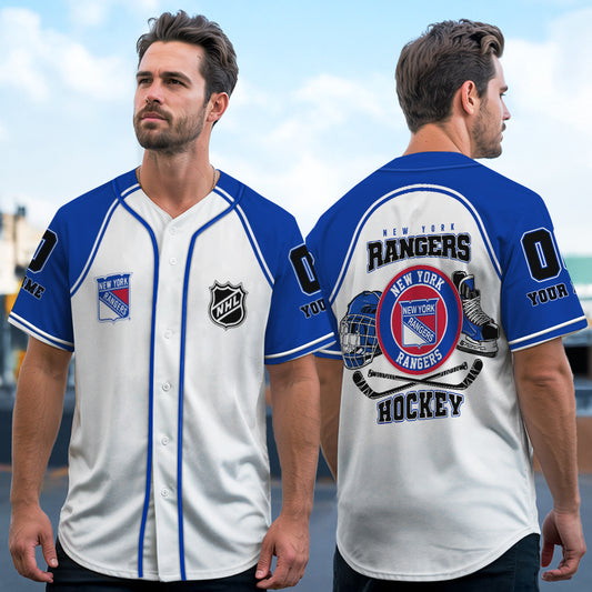 New York Rangers Baseball Jersey New Collection NHL AZTGBJS000082