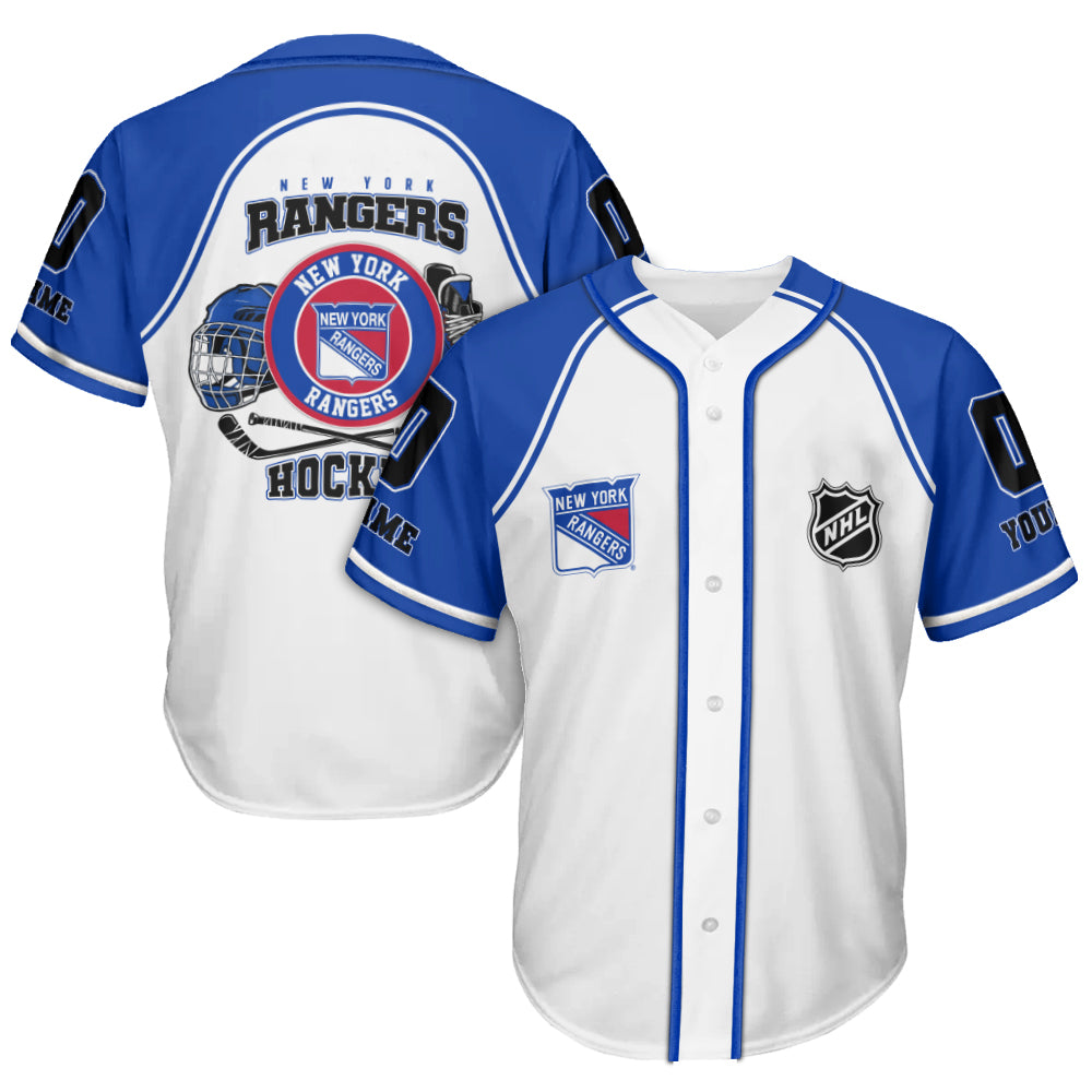 New York Rangers Baseball Jersey New Collection NHL AZTGBJS000082