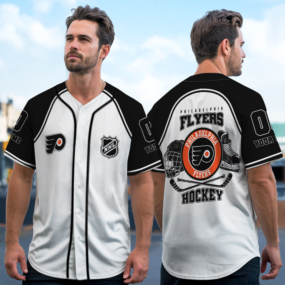 Philadelphia Flyers Baseball Jersey New Collection NHL AZTGBJS000084