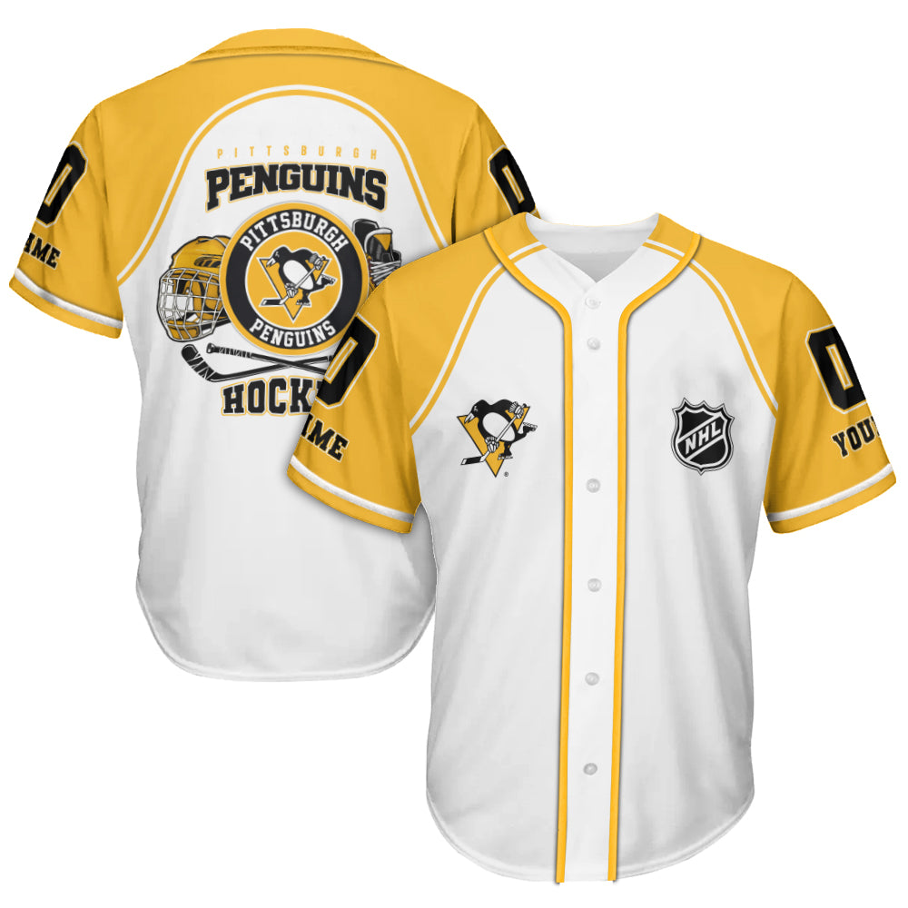 Pittsburgh Penguins Baseball Jersey New Collection NHL AZTGBJS000085