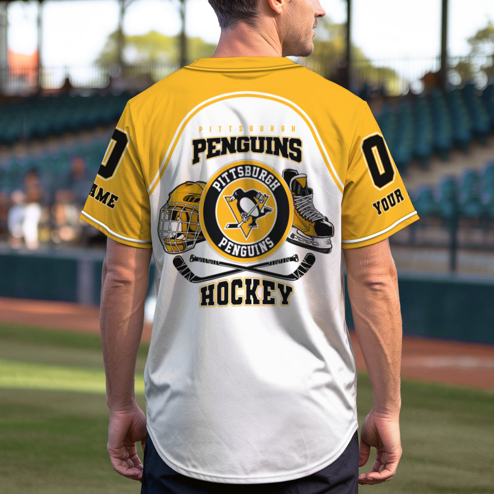 Pittsburgh Penguins Baseball Jersey New Collection NHL AZTGBJS000085