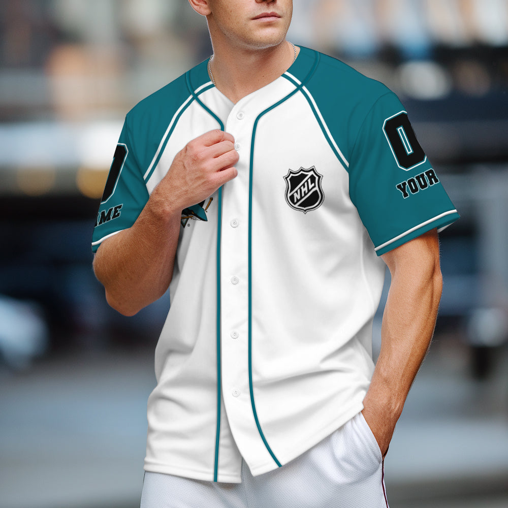 San Jose Sharks Baseball Jersey New Collection NHL AZTGBJS000086
