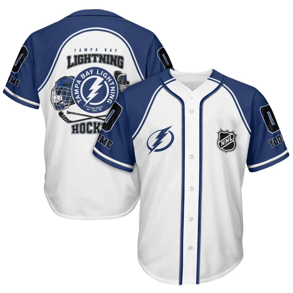 Tampa Bay Lightning Baseball Jersey New Collection NHL AZTGBJS000089