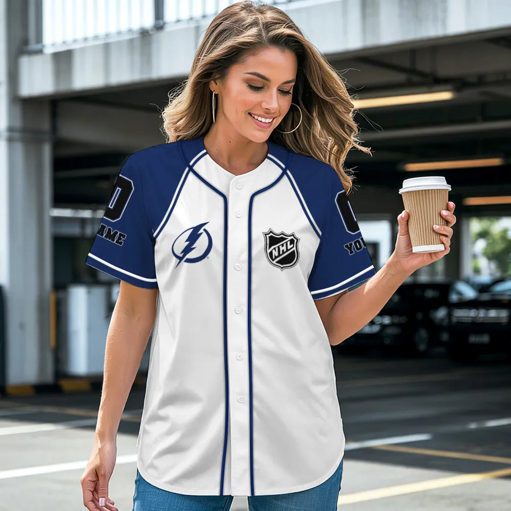 Tampa Bay Lightning Baseball Jersey New Collection NHL AZTGBJS000089