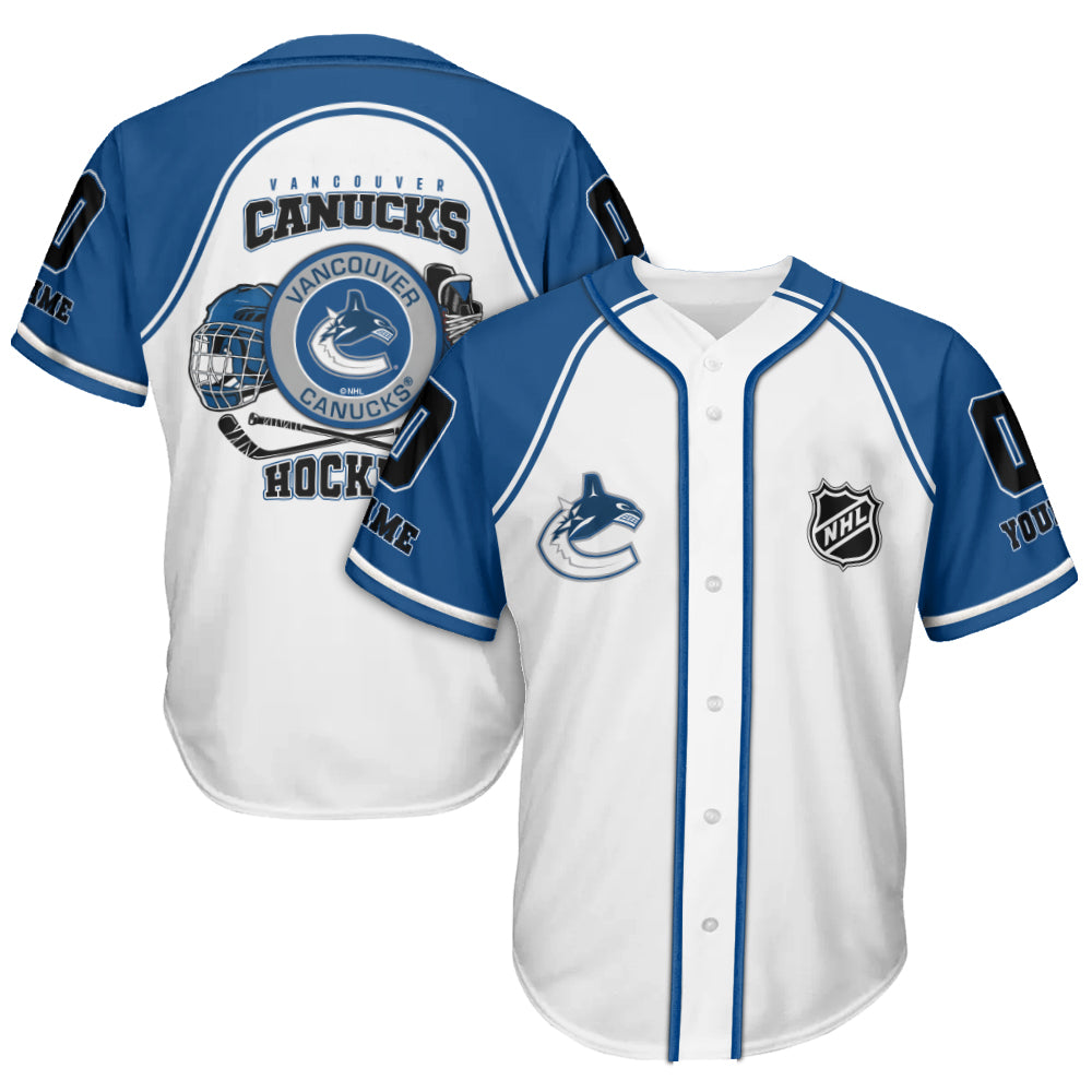 Vancouver Canucks Baseball Jersey New Collection NHL AZTGBJS000092