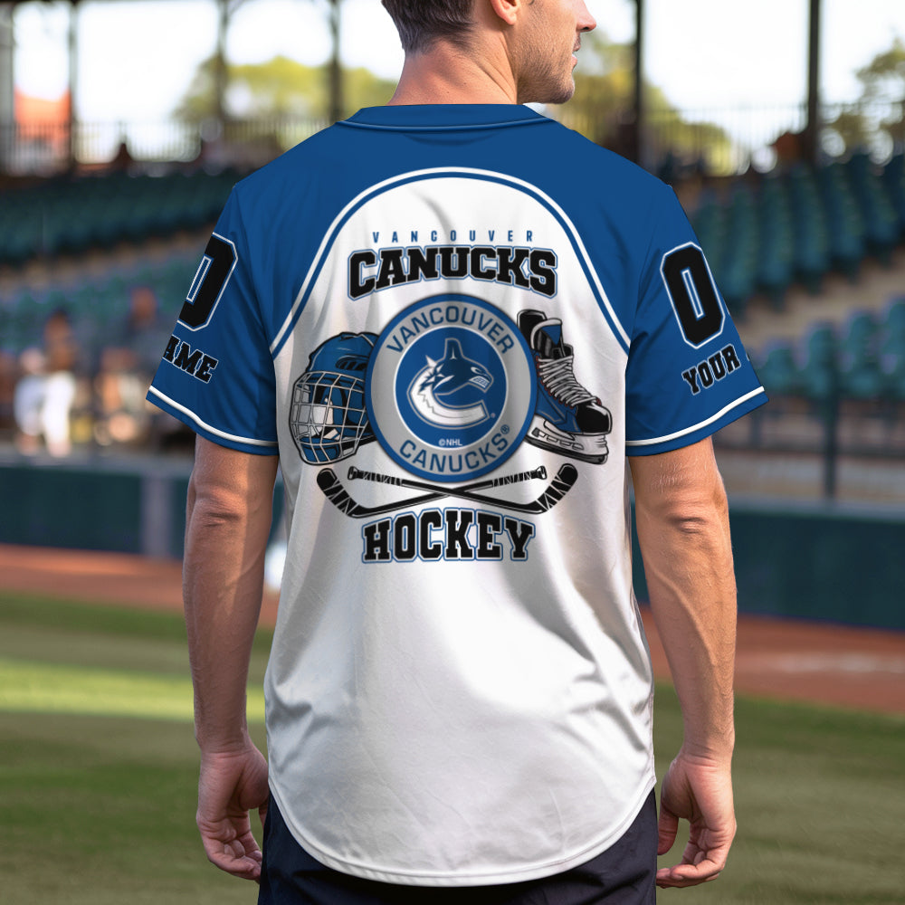 Vancouver Canucks Baseball Jersey New Collection NHL AZTGBJS000092