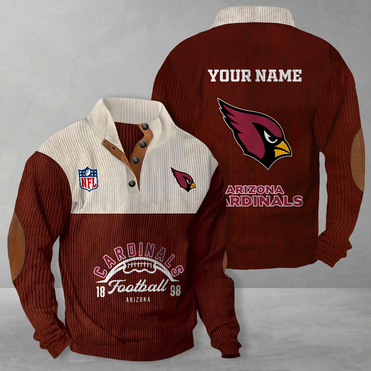 Arizona Cardinals Colorful Stand Collar Sweatshirt New Collection AZTGCSSW000033