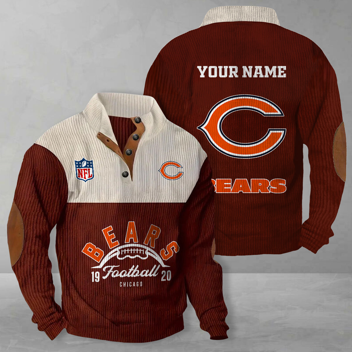 Chicago Bears Colorful Stand Collar Sweatshirt New Collection AZTGCSSW000036