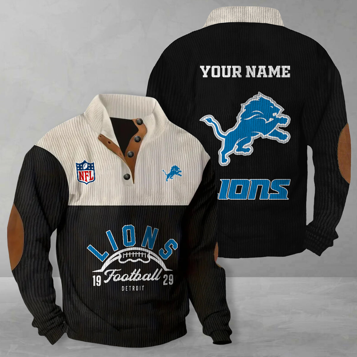 Detroit Lions Colorful Stand Collar Sweatshirt New Collection AZTGCSSW000038