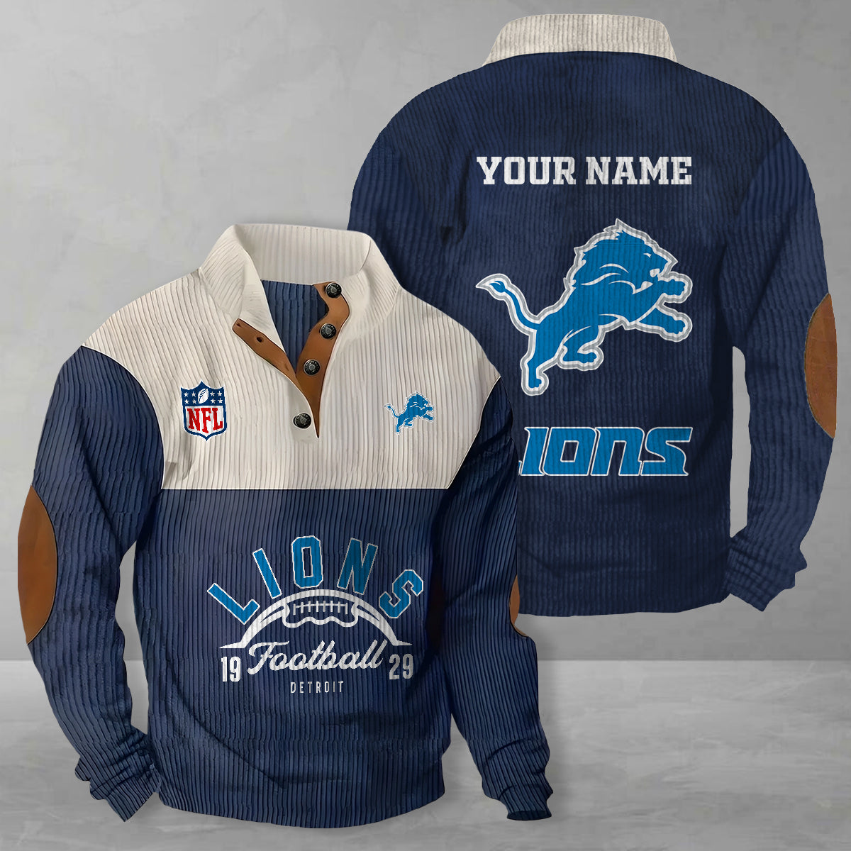 Detroit Lions Colorful Stand Collar Sweatshirt New Collection AZTGCSSW000038