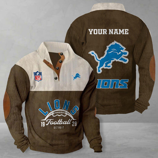 Detroit Lions Colorful Stand Collar Sweatshirt New Collection AZTGCSSW000038