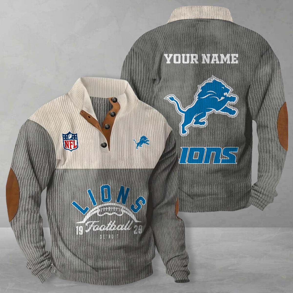 Detroit Lions Colorful Stand Collar Sweatshirt New Collection AZTGCSSW000038