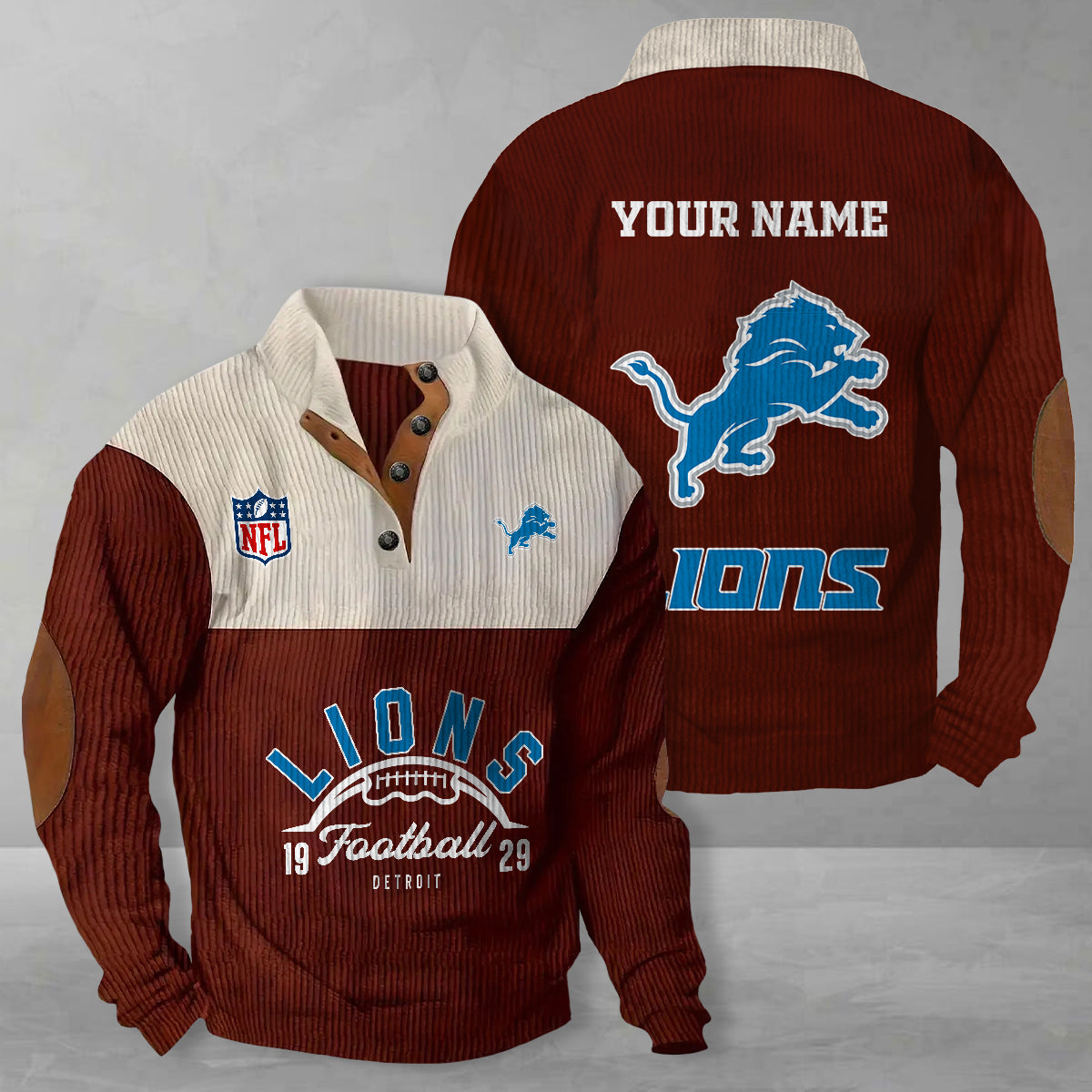 Detroit Lions Colorful Stand Collar Sweatshirt New Collection AZTGCSSW000038