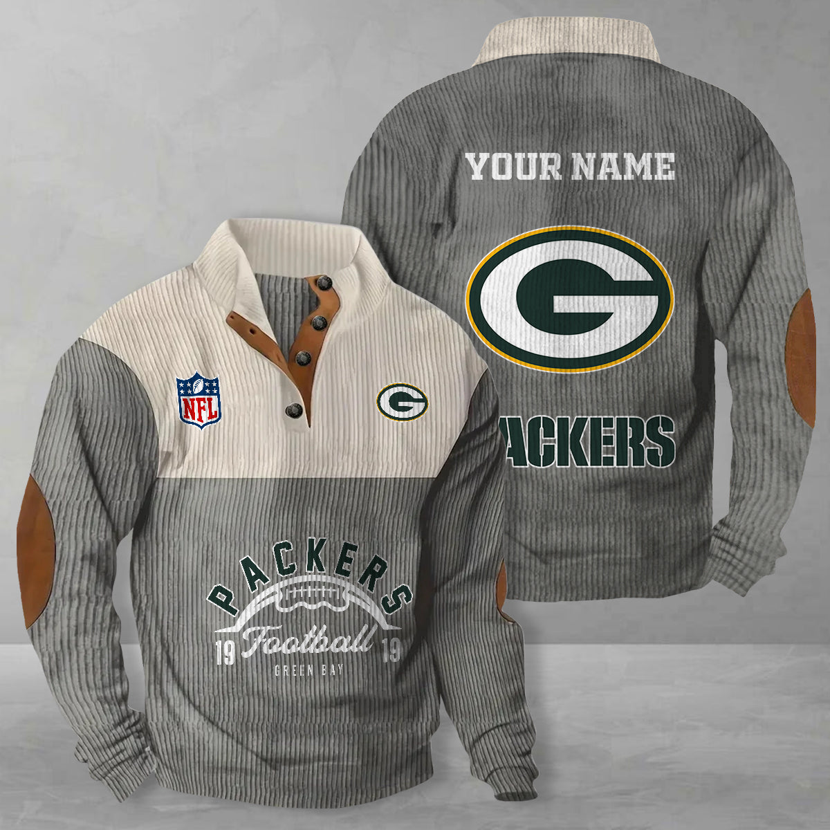 Green Bay Packers Colorful Stand Collar Sweatshirt New Collection AZTGCSSW000039