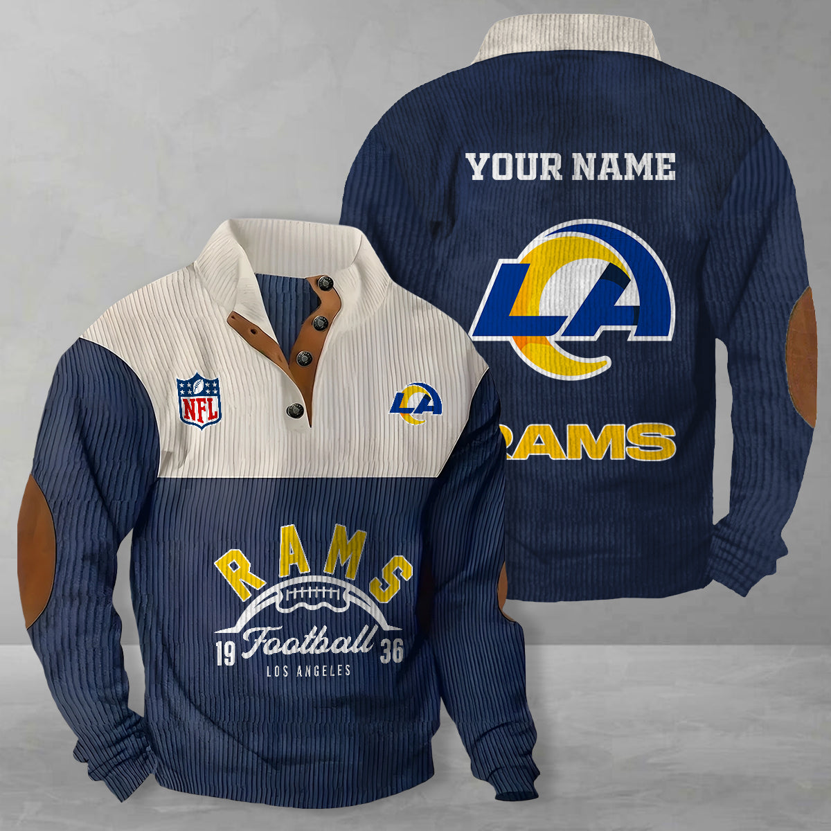 Los Angeles Rams Colorful Stand Collar Sweatshirt New Collection AZTGCSSW000040