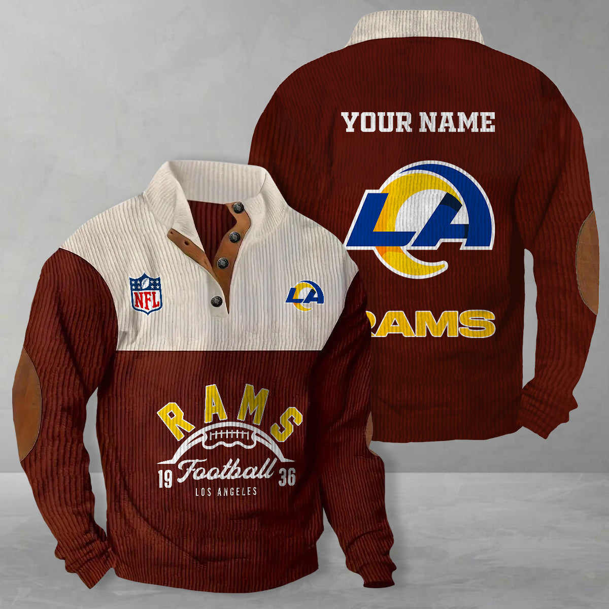 Los Angeles Rams Colorful Stand Collar Sweatshirt New Collection AZTGCSSW000040