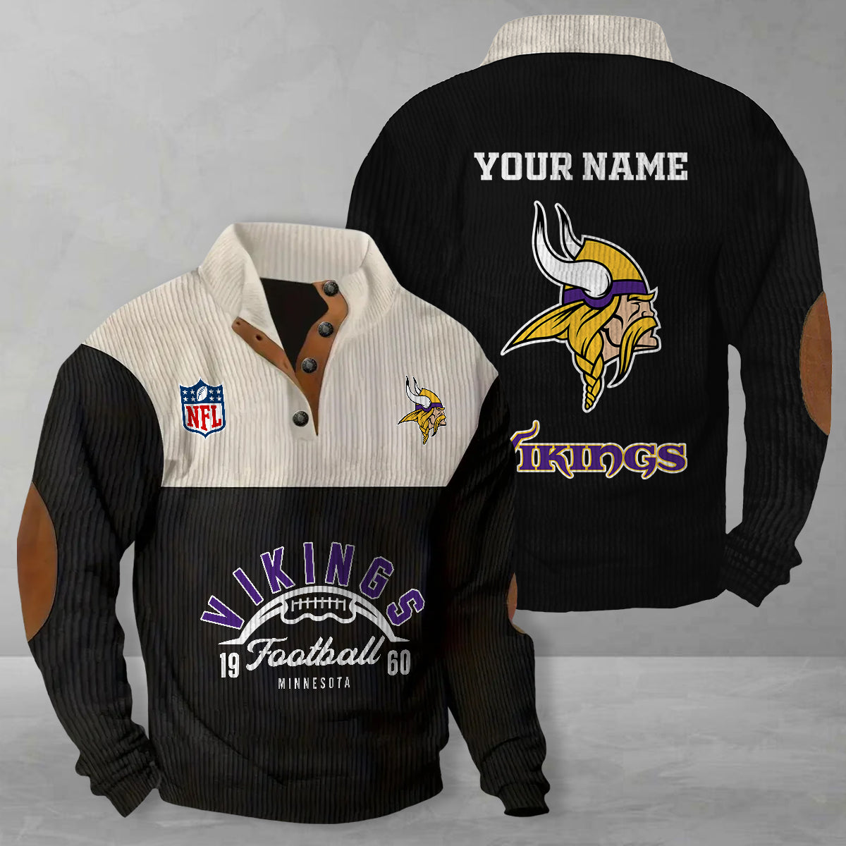 Minnesota Vikings Colorful Stand Collar Sweatshirt New Collection AZTGCSSW000041