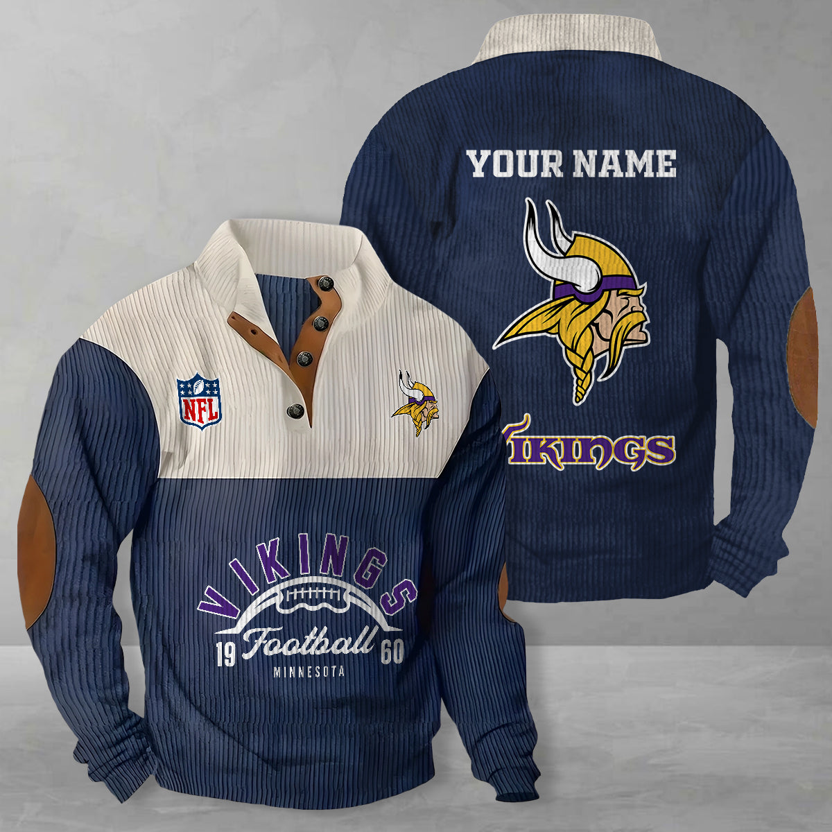 Minnesota Vikings Colorful Stand Collar Sweatshirt New Collection AZTGCSSW000041