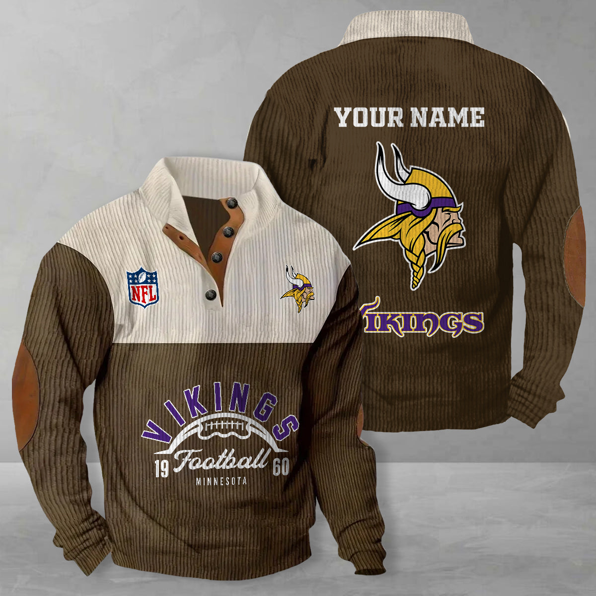 Minnesota Vikings Colorful Stand Collar Sweatshirt New Collection AZTGCSSW000041