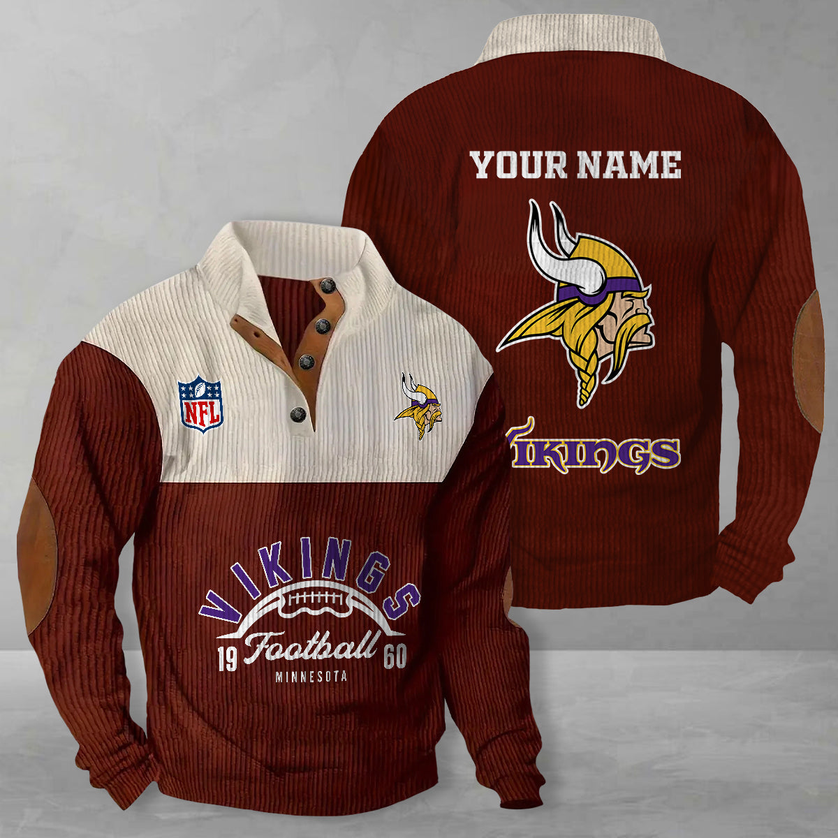 Minnesota Vikings Colorful Stand Collar Sweatshirt New Collection AZTGCSSW000041