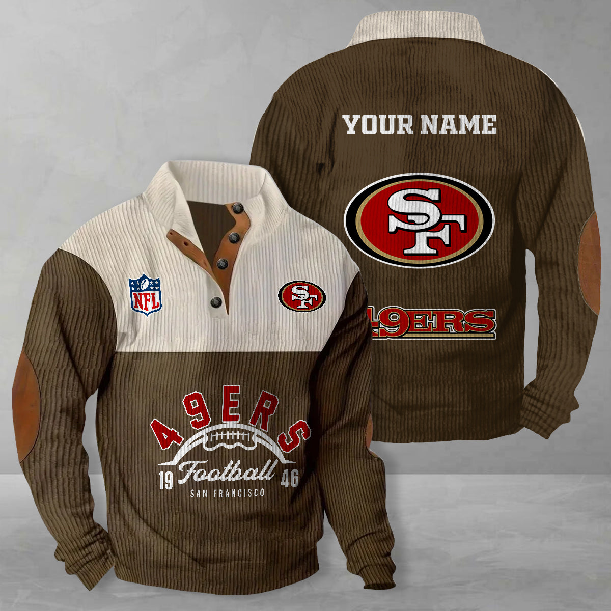 San Francisco 49ers Colorful Stand Collar Sweatshirt New Collection AZTGCSSW000045
