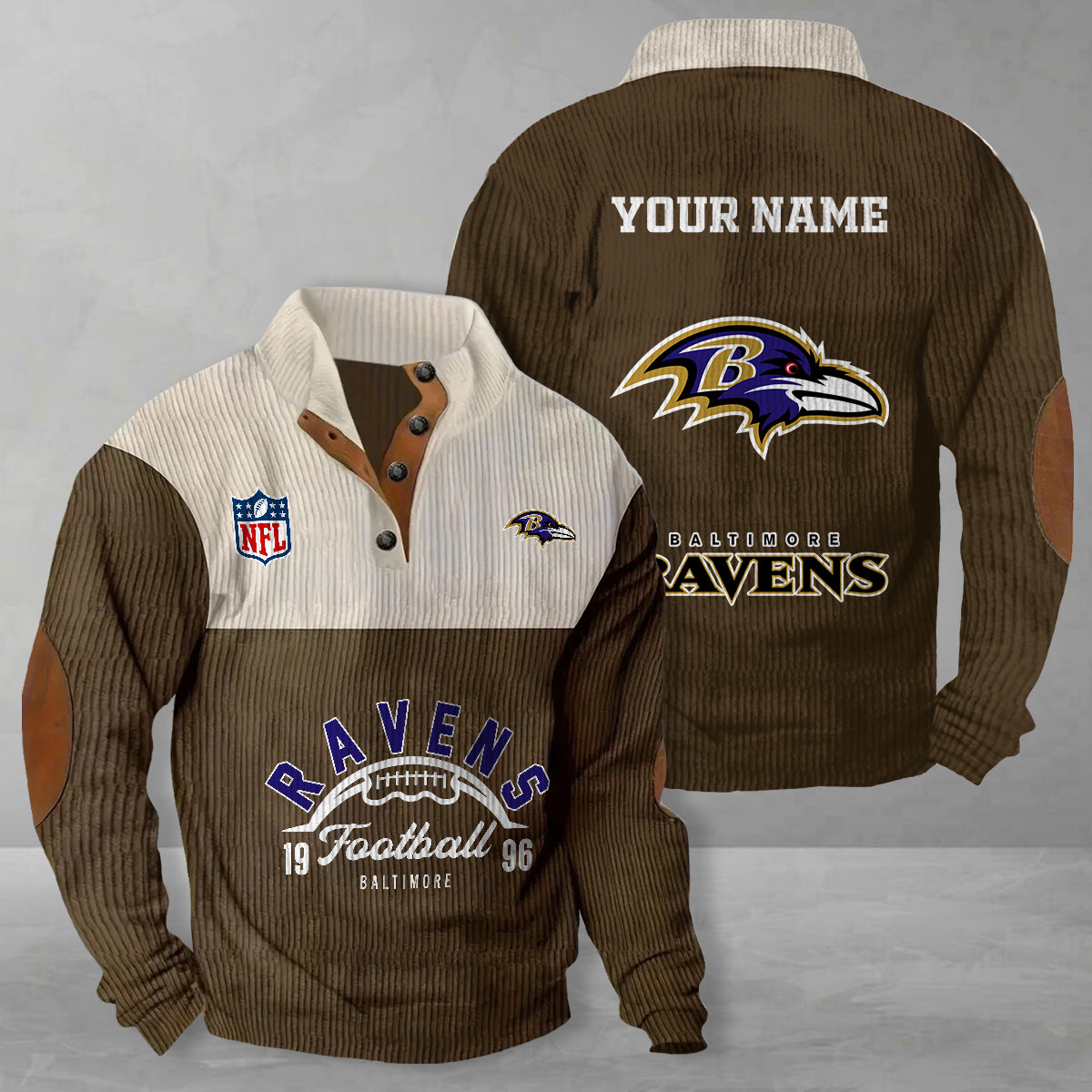 Baltimore Ravens Colorful Stand Collar Sweatshirt New Collection AZTGCSSW000049