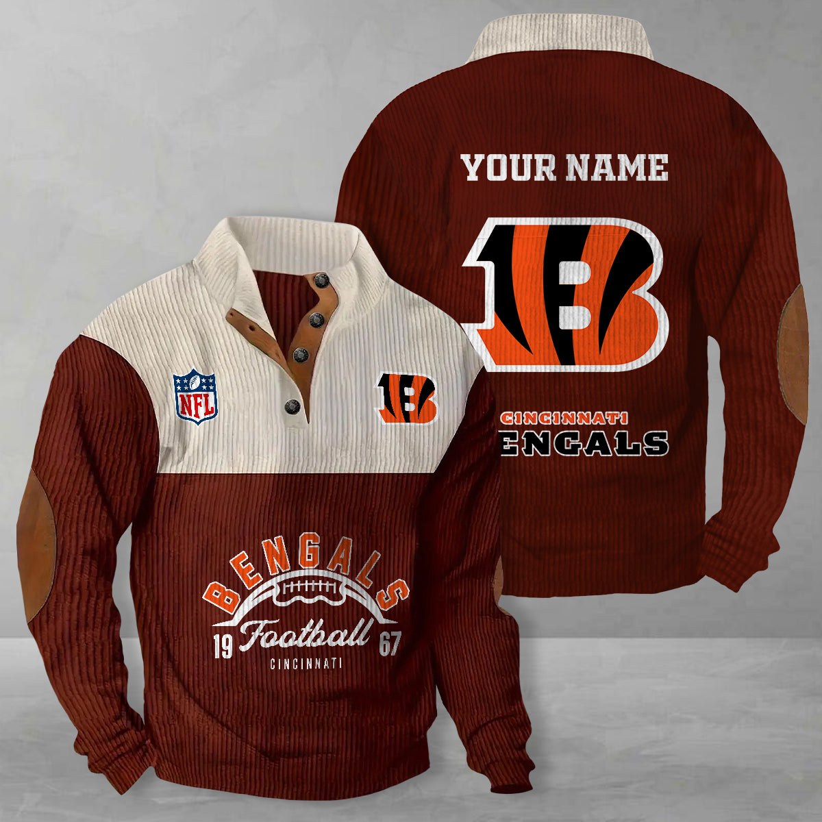 Cincinnati Bengals Colorful Stand Collar Sweatshirt New Collection AZTGCSSW000051