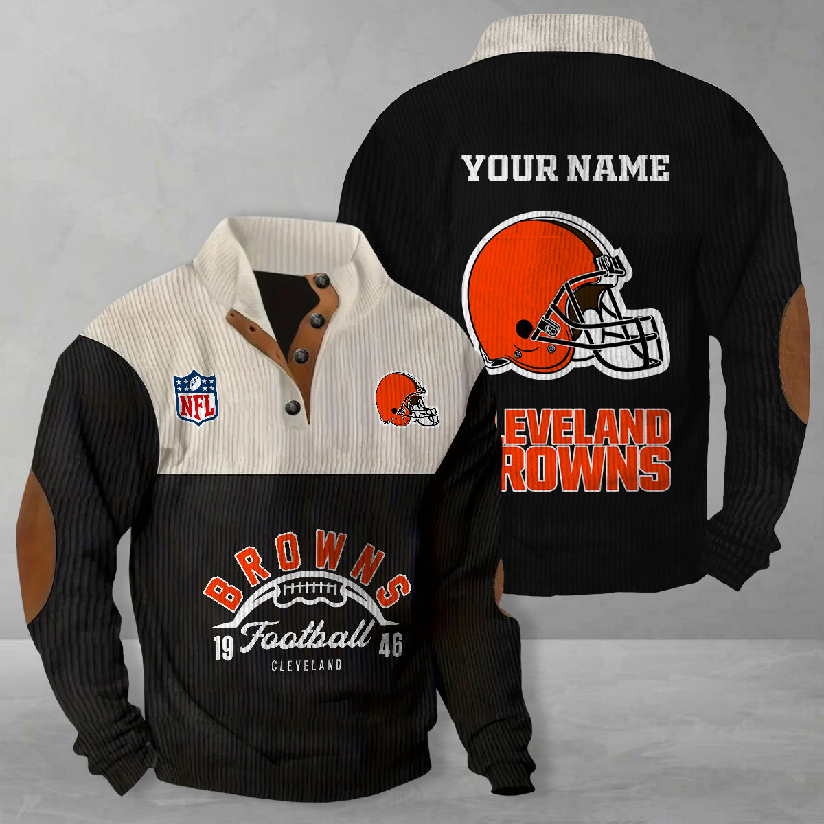 Cleveland Browns Colorful Stand Collar Sweatshirt New Collection AZTGCSSW000052