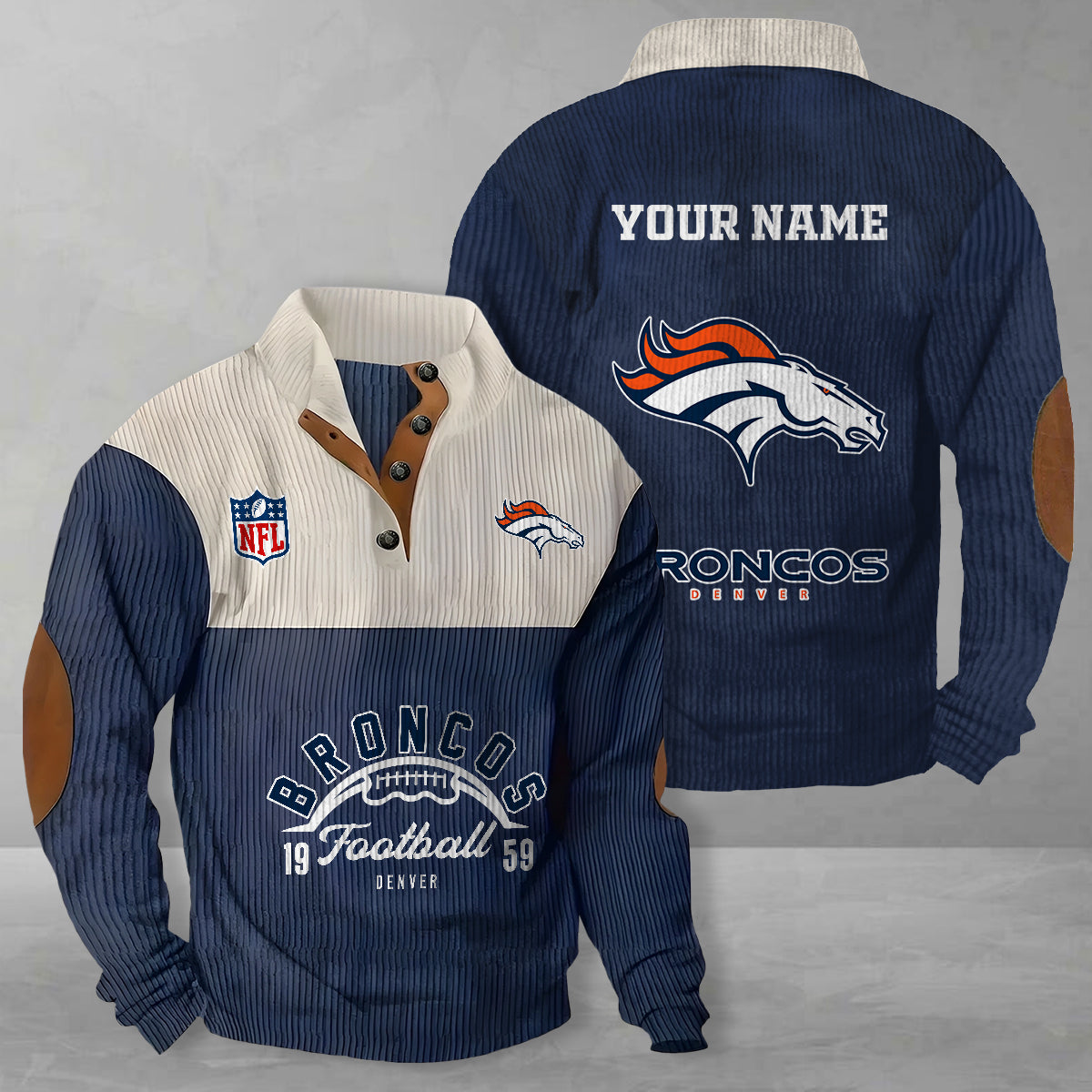 Denver Broncos Colorful Stand Collar Sweatshirt New Collection AZTGCSSW000053