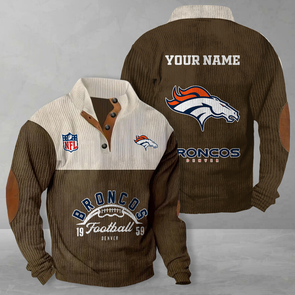 Denver Broncos Colorful Stand Collar Sweatshirt New Collection AZTGCSSW000053