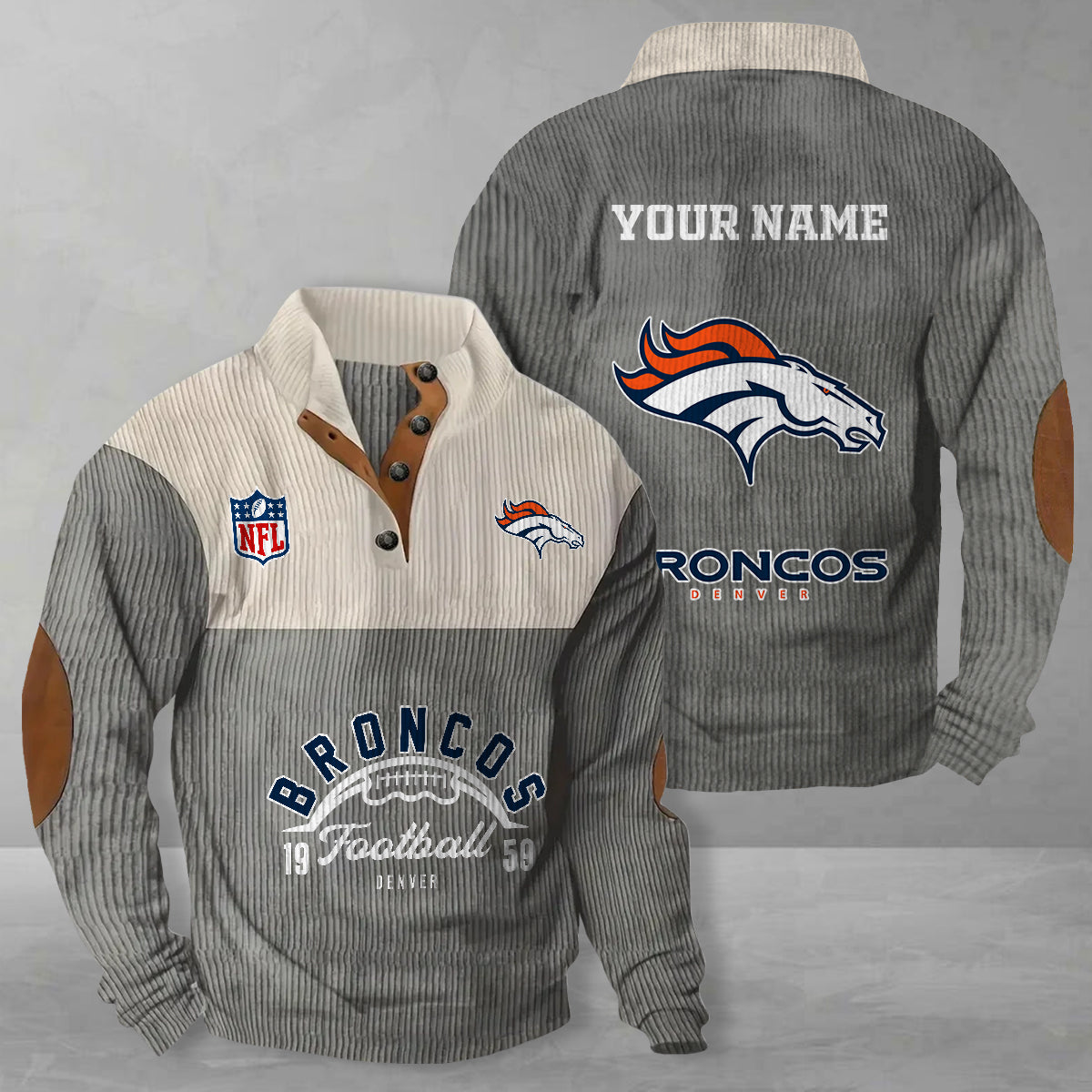 Denver Broncos Colorful Stand Collar Sweatshirt New Collection AZTGCSSW000053