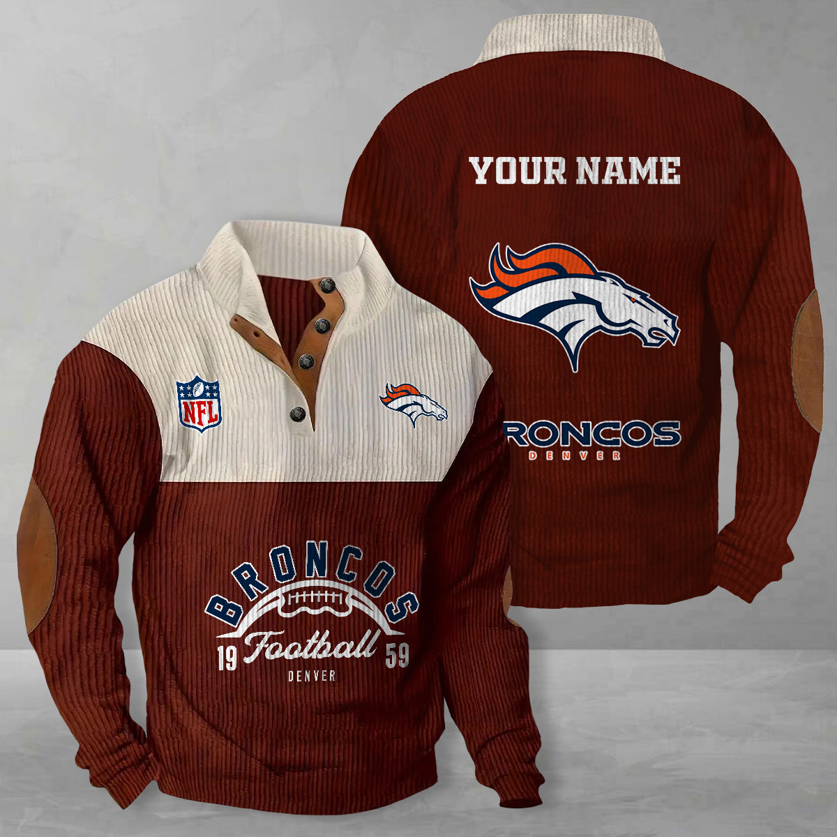 Denver Broncos Colorful Stand Collar Sweatshirt New Collection AZTGCSSW000053