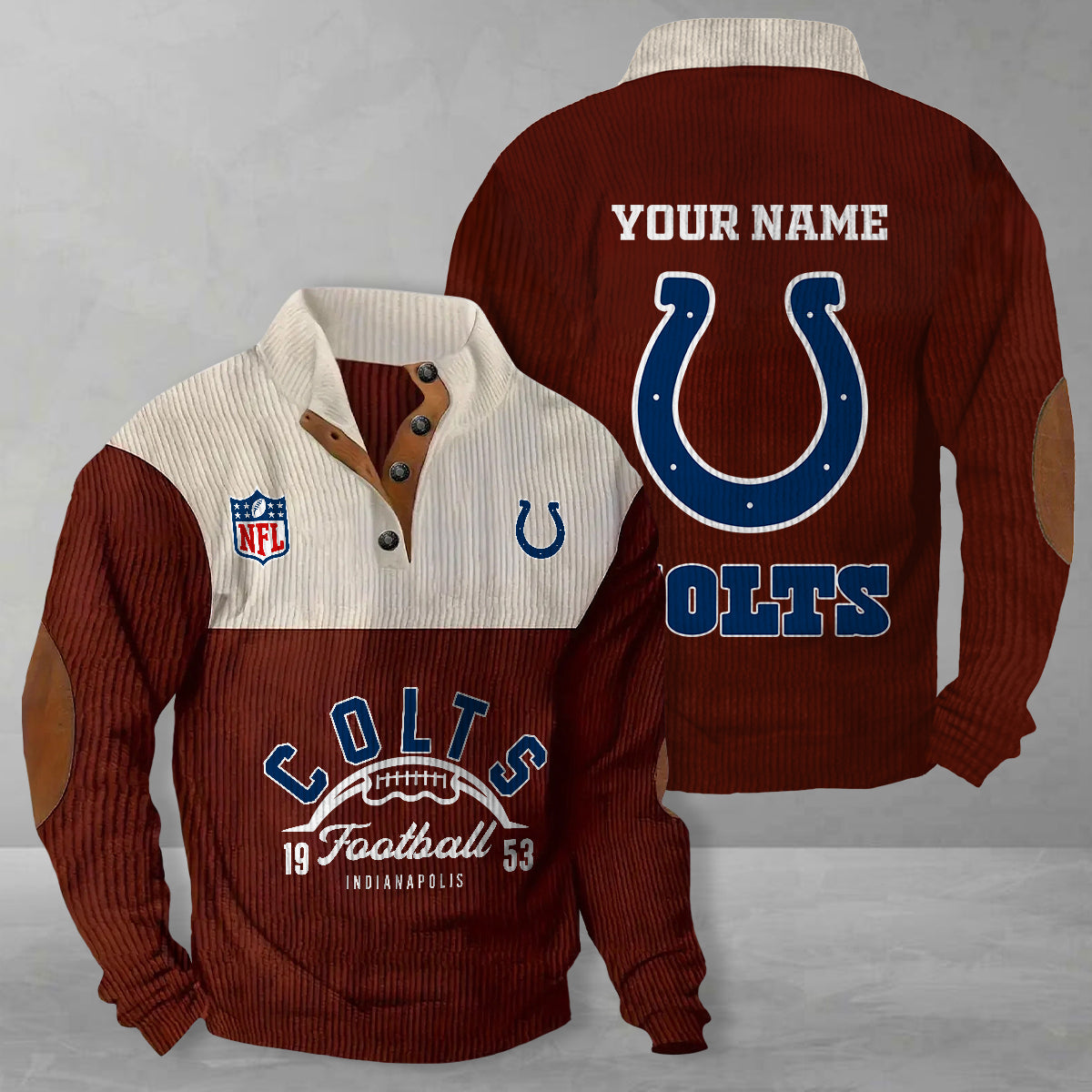 Indianapolis Colts Colorful Stand Collar Sweatshirt New Collection AZTGCSSW000055