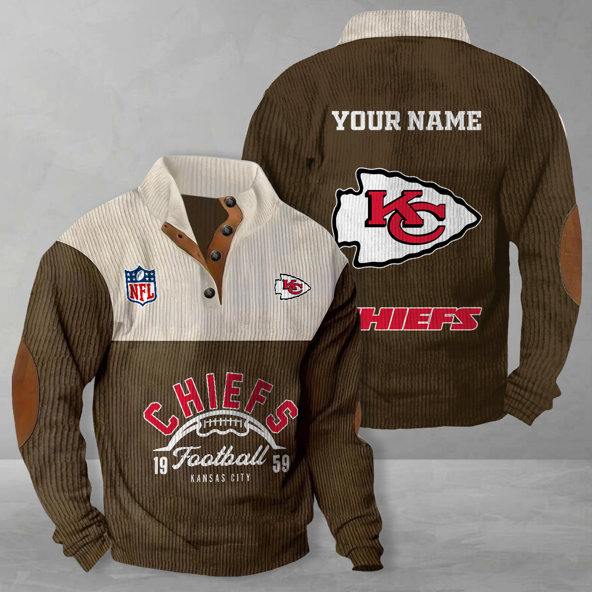 Kansas City Chiefs Colorful Stand Collar Sweatshirt New Collection AZTGCSSW000057