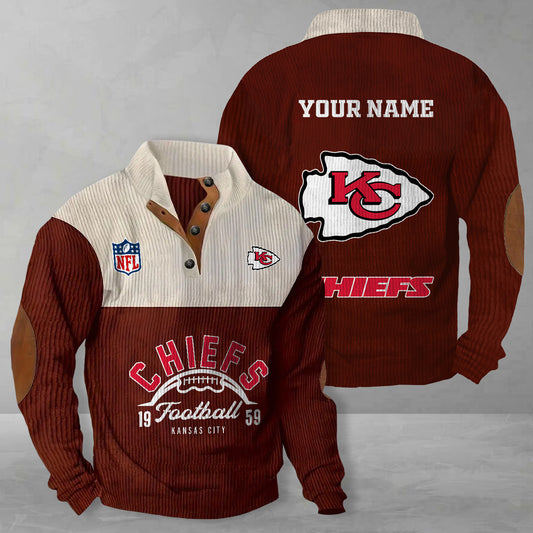 Kansas City Chiefs Colorful Stand Collar Sweatshirt New Collection AZTGCSSW000057