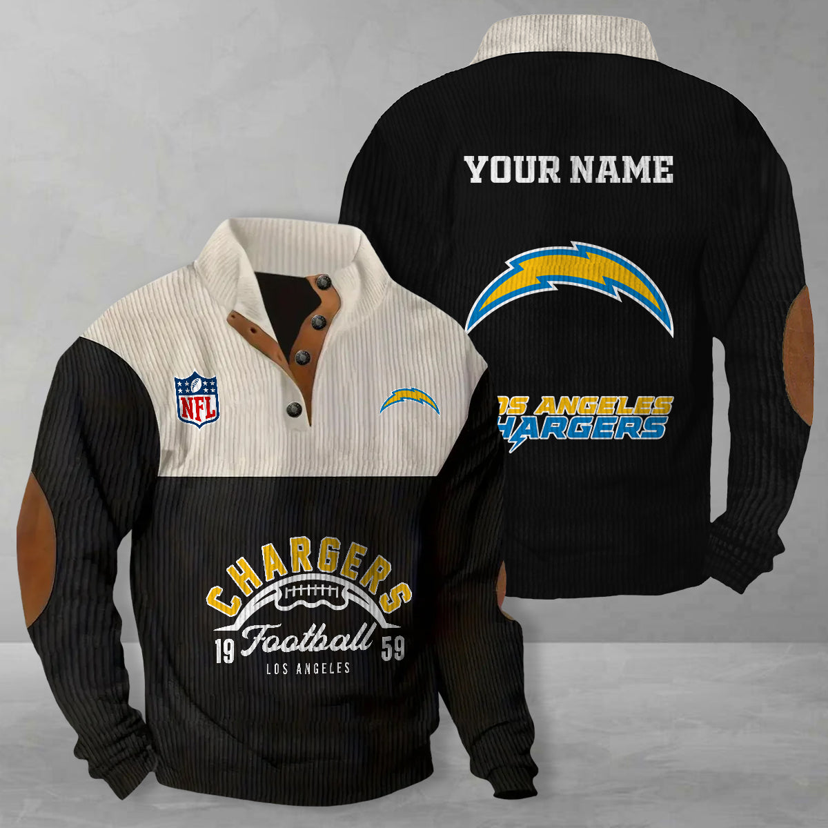 Los Angeles Chargers Colorful Stand Collar Sweatshirt New Collection AZTGCSSW000059