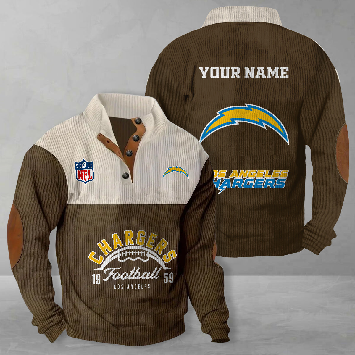 Los Angeles Chargers Colorful Stand Collar Sweatshirt New Collection AZTGCSSW000059