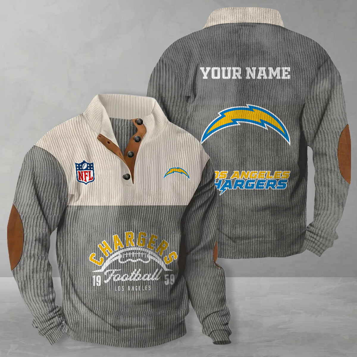 Los Angeles Chargers Colorful Stand Collar Sweatshirt New Collection AZTGCSSW000059