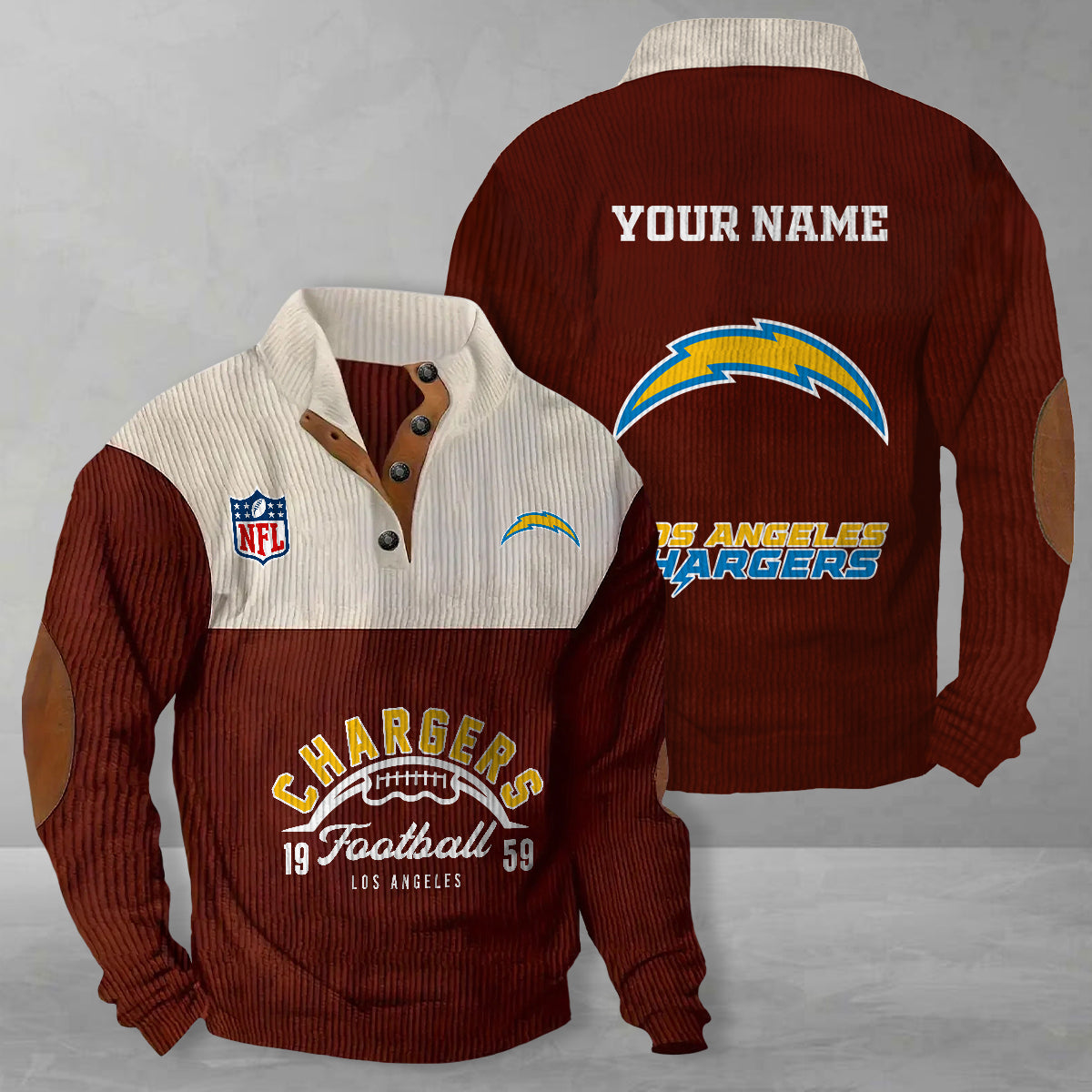 Los Angeles Chargers Colorful Stand Collar Sweatshirt New Collection AZTGCSSW000059