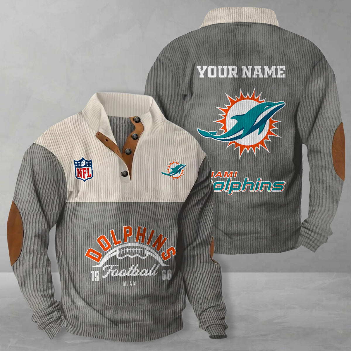 Miami Dolphins Colorful Stand Collar Sweatshirt New Collection AZTGCSSW000060