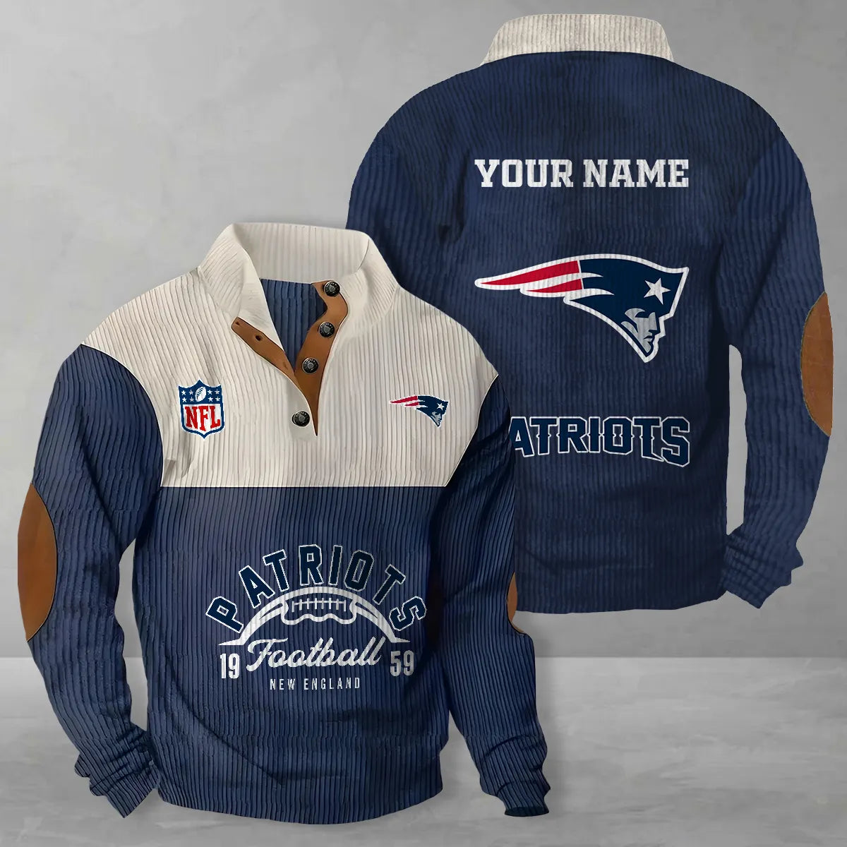 New England Patriots Colorful Stand Collar Sweatshirt New Collection AZTGCSSW000061