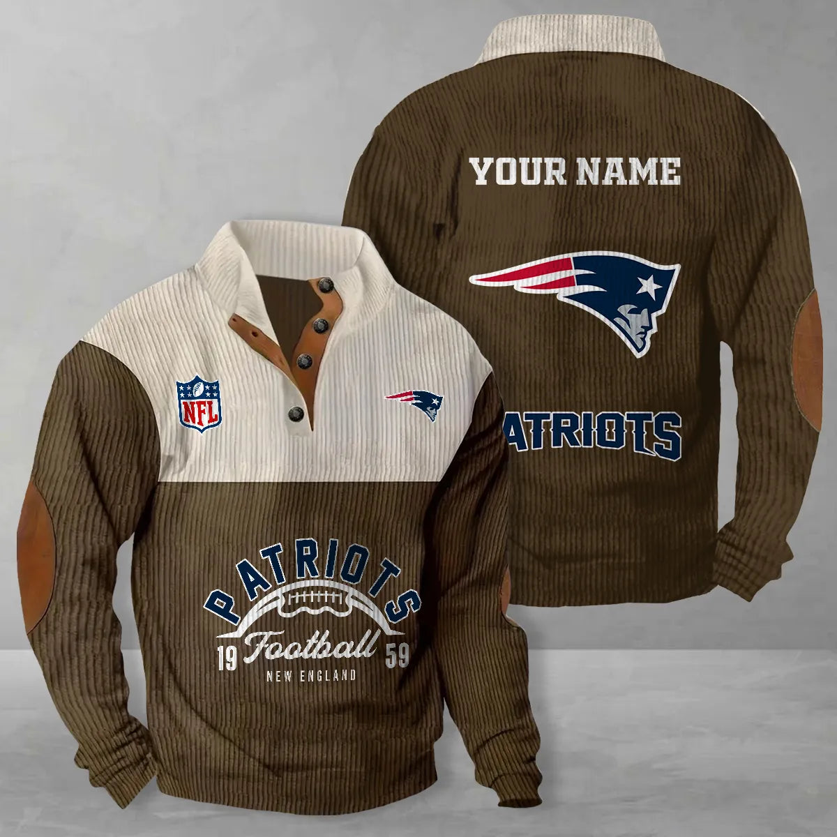 New England Patriots Colorful Stand Collar Sweatshirt New Collection AZTGCSSW000061