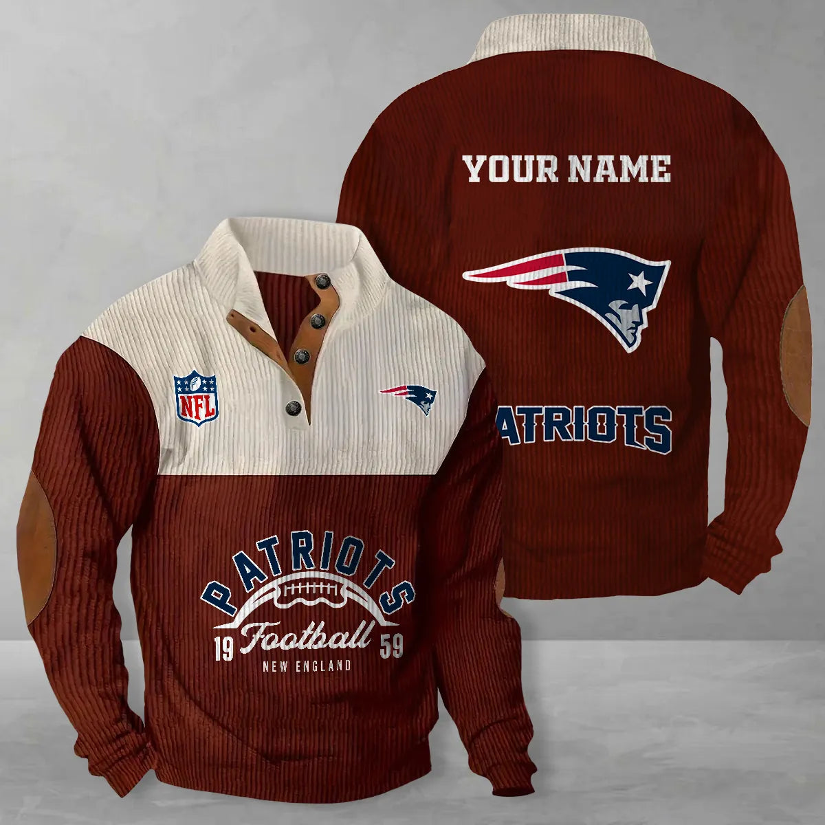 New England Patriots Colorful Stand Collar Sweatshirt New Collection AZTGCSSW000061