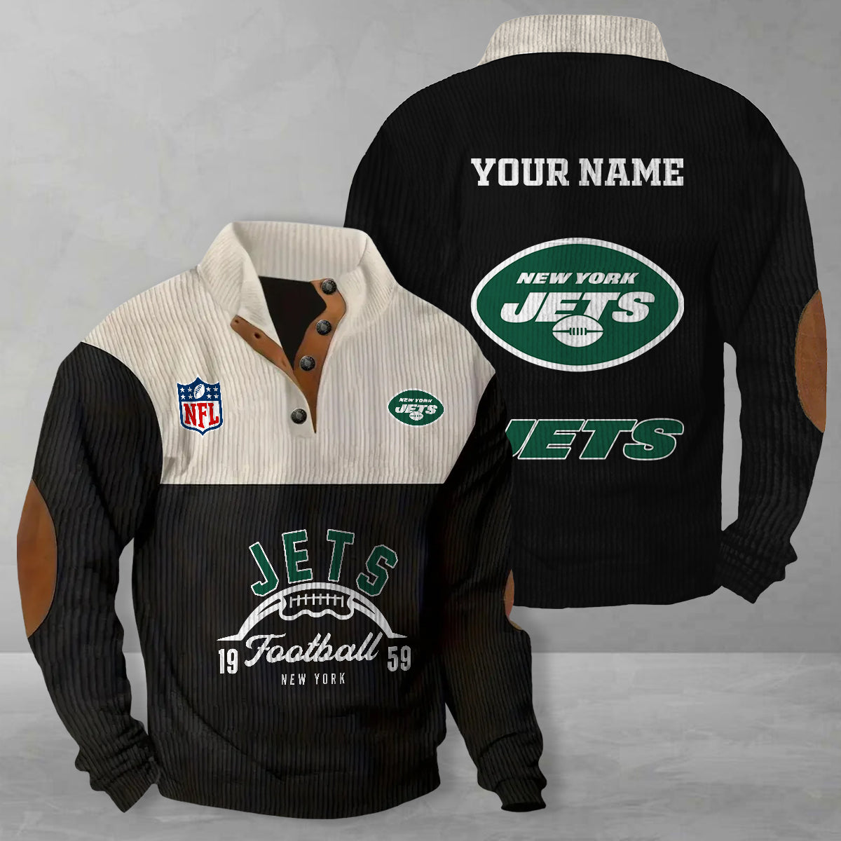 New York Jets Colorful Stand Collar Sweatshirt New Collection AZTGCSSW000062
