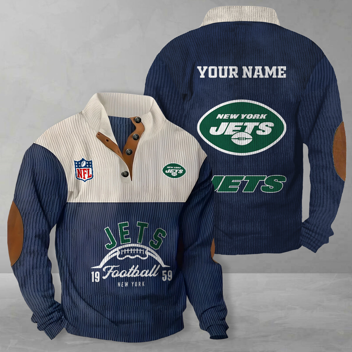 New York Jets Colorful Stand Collar Sweatshirt New Collection AZTGCSSW000062