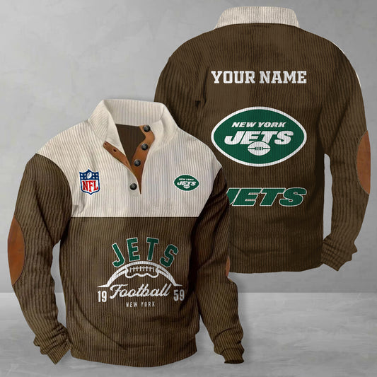 New York Jets Colorful Stand Collar Sweatshirt New Collection AZTGCSSW000062