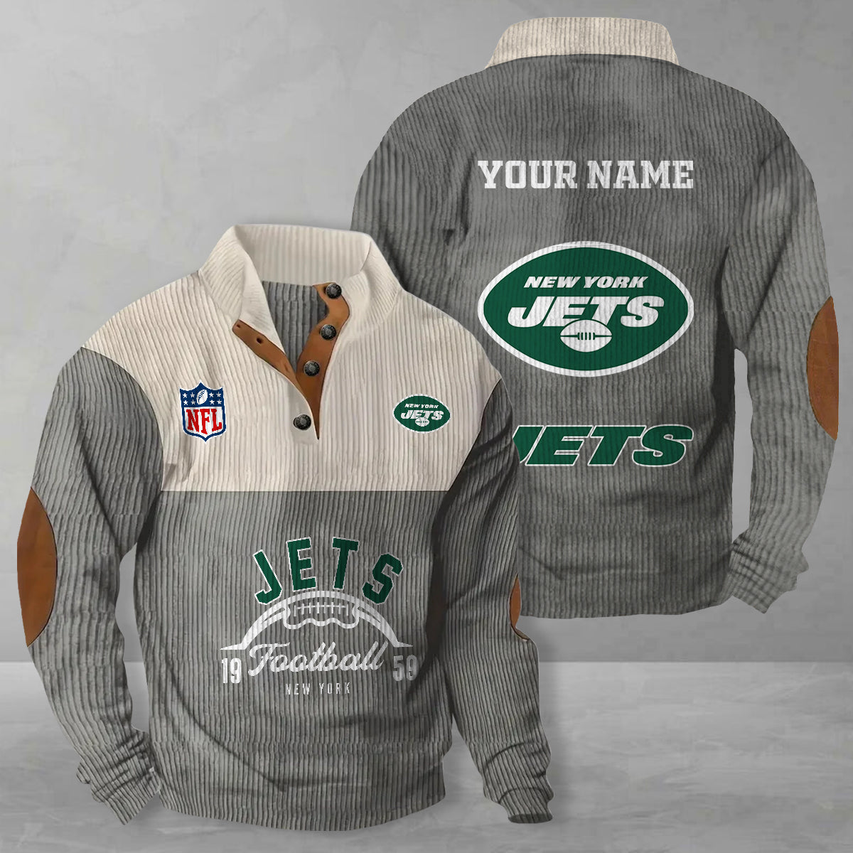 New York Jets Colorful Stand Collar Sweatshirt New Collection AZTGCSSW000062