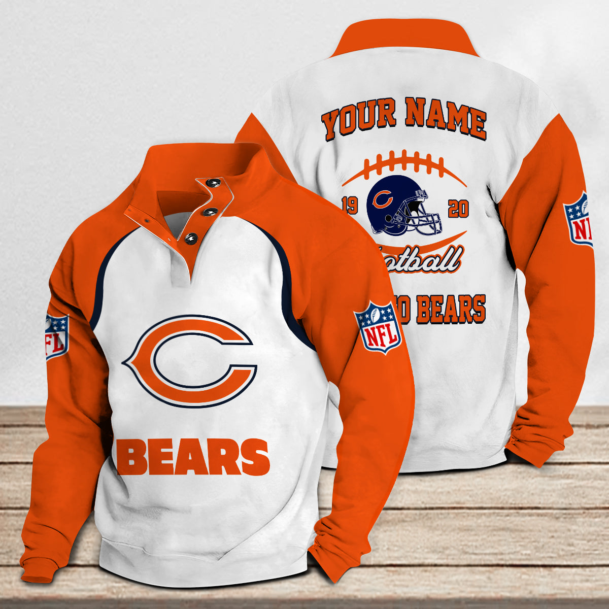 Chicago Bears Casual Stand Collar Sweatshirt Premium New Edition AZTGSCSW000068